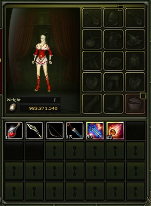 Knight Royale başlangıç çantası ve eşya ekranı