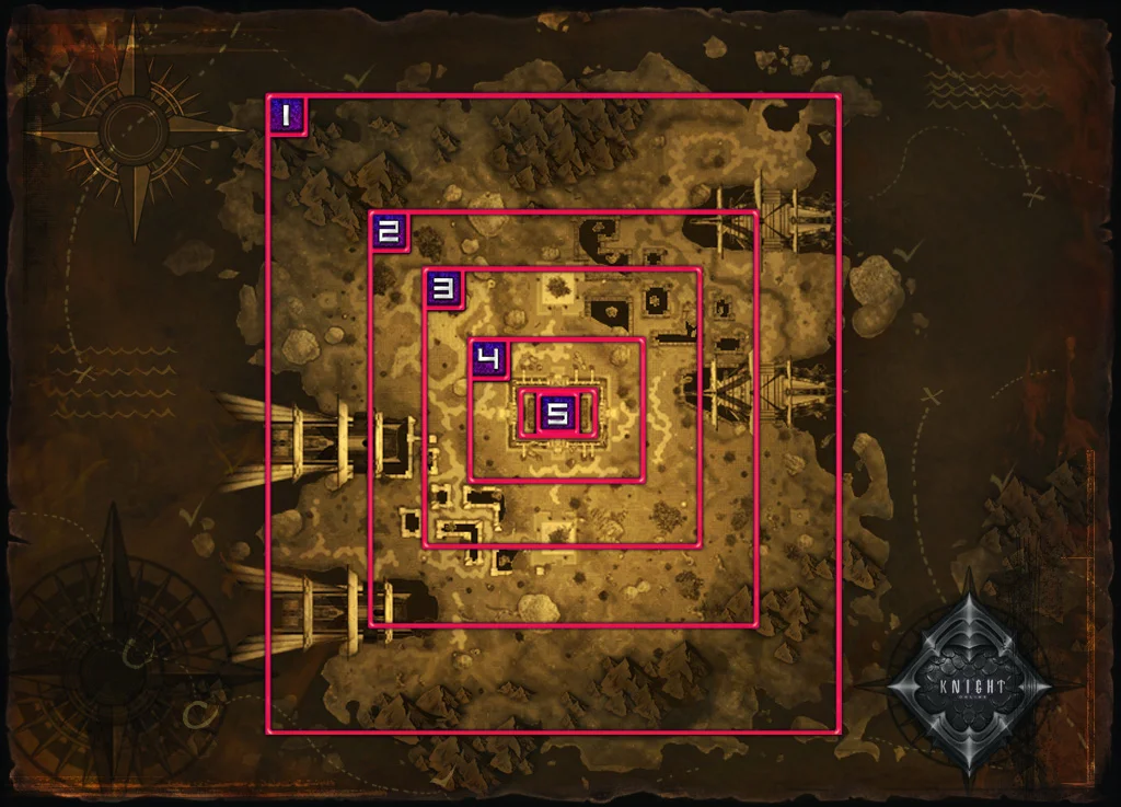 Knight Royale haritası ve gaz bölgeleri