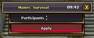 Manes'in Arenası Apply giriş penceresi